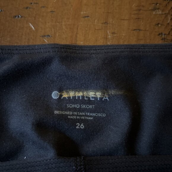 NWT MSRV $59 Athleta Black Sz 26 Featherweight Stretch Soho Skort Skirt #211382 - Picture 3 of 9